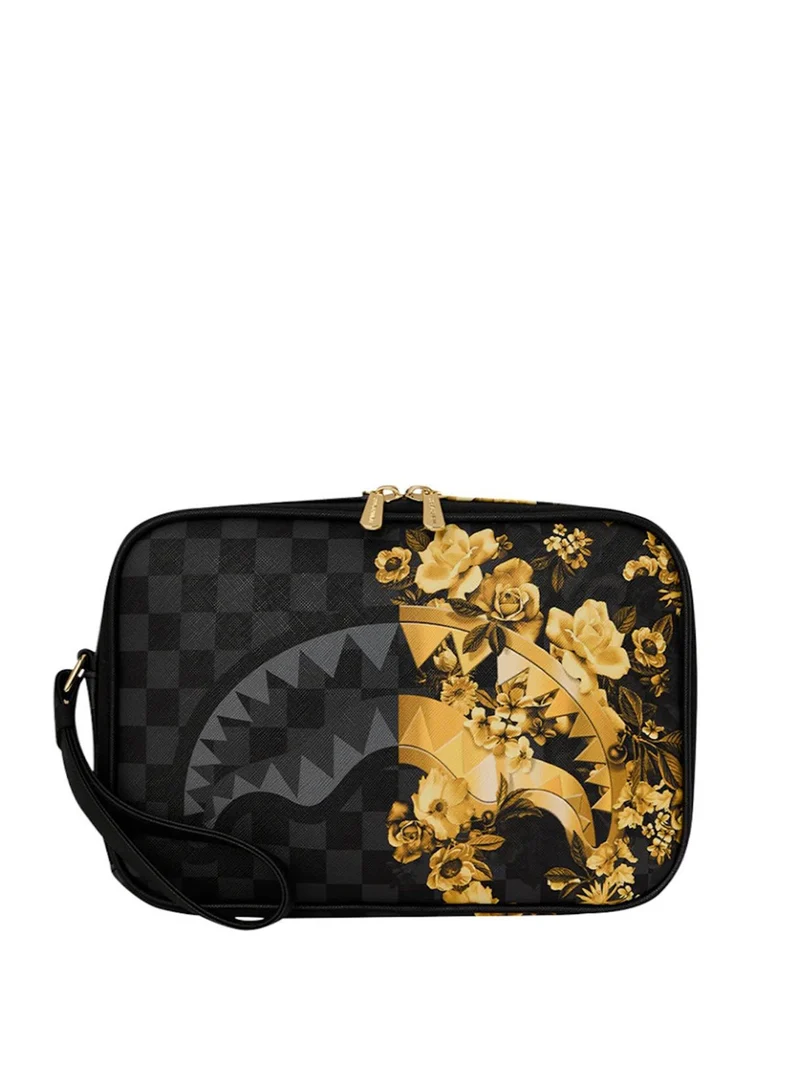 Sprayground Sprayground Pochette Gold Floral Remix Toiletry Brick - Fantasia