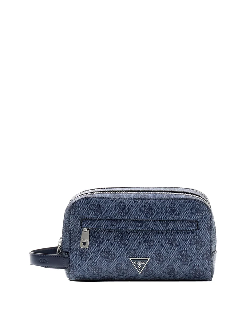 Guess Pochette Guess Beauty Milano 4G Logo - Blu Denim