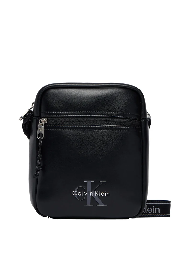 Calvin Klein Borsa A Tracolla Calvin Klein Bold Logo Webbing Reporter Nero