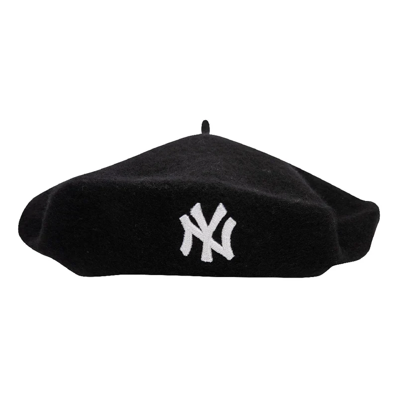 New York Yankees Womans Wool Black Beret