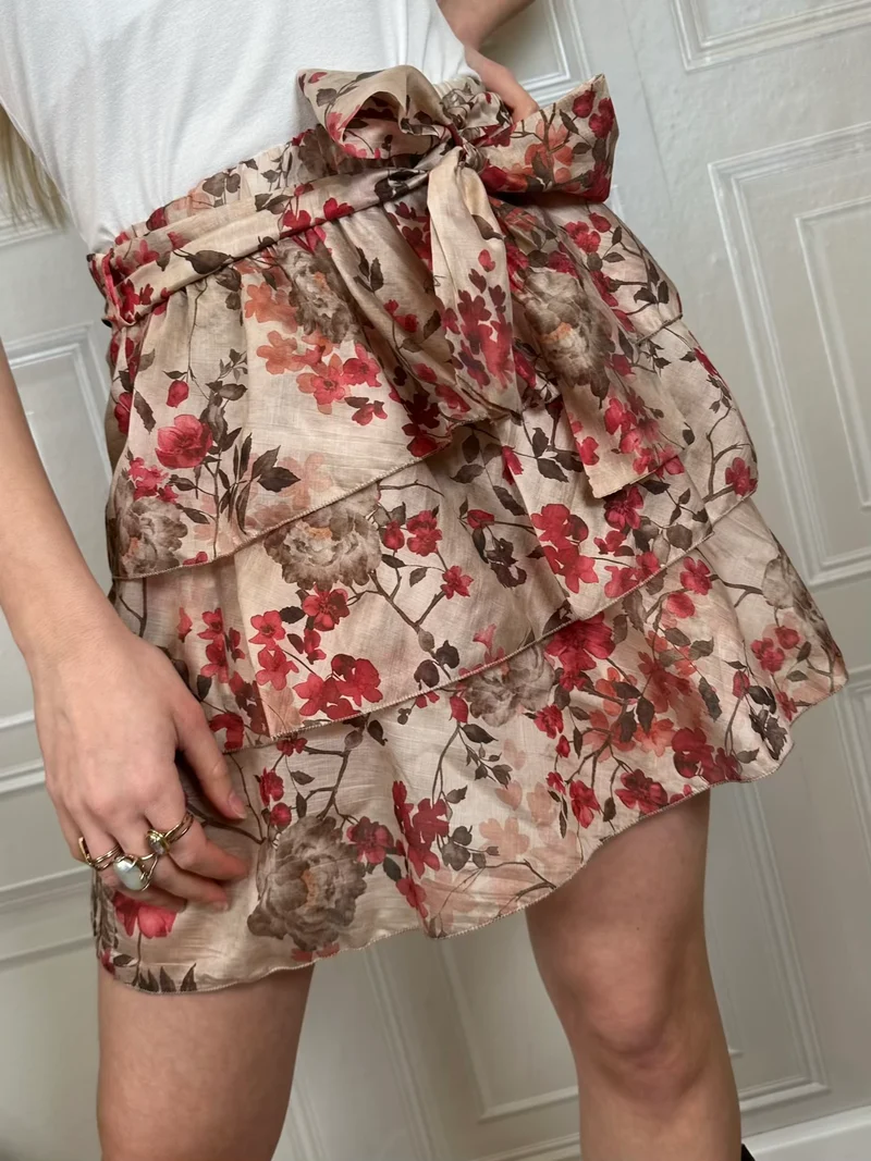 Minigonna balze fiori - Susymix