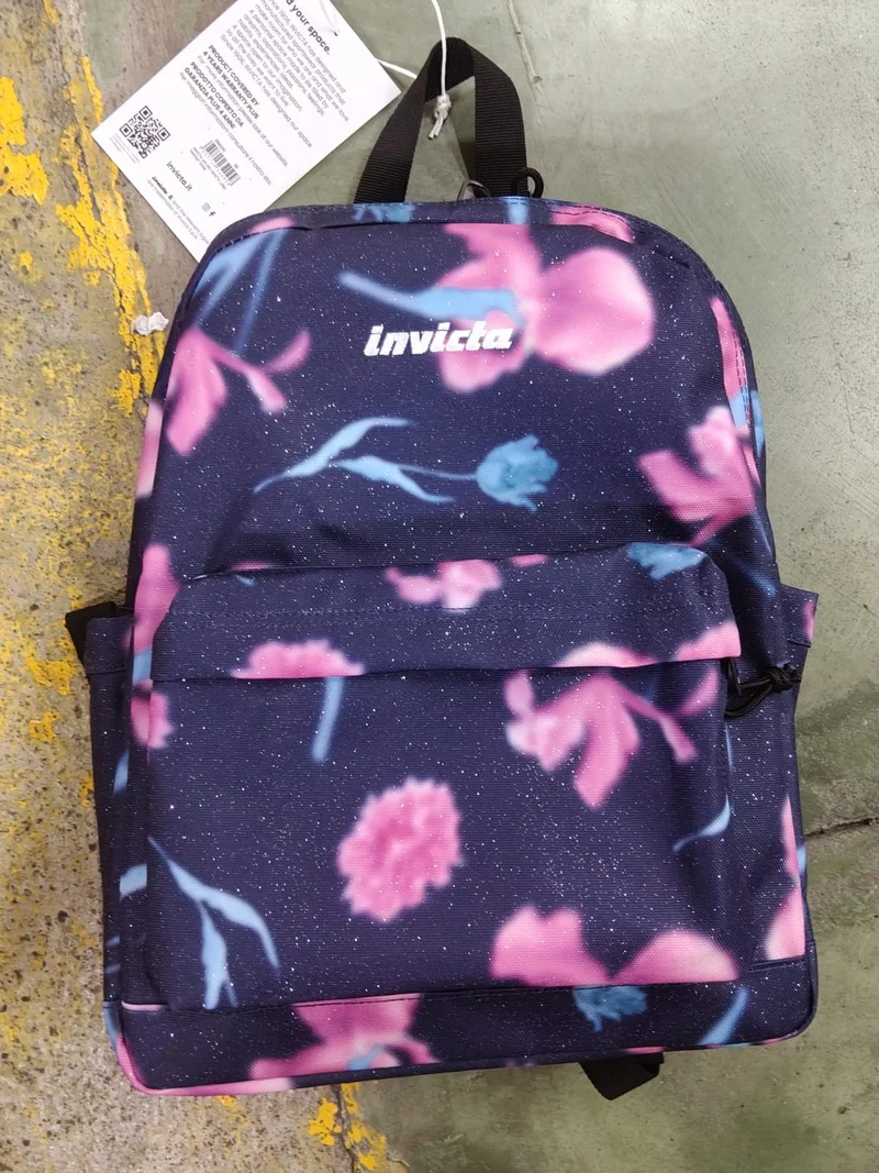 ZAINO INVICTA LINEA FANTASY SHINE FIORI ROSA GIRL