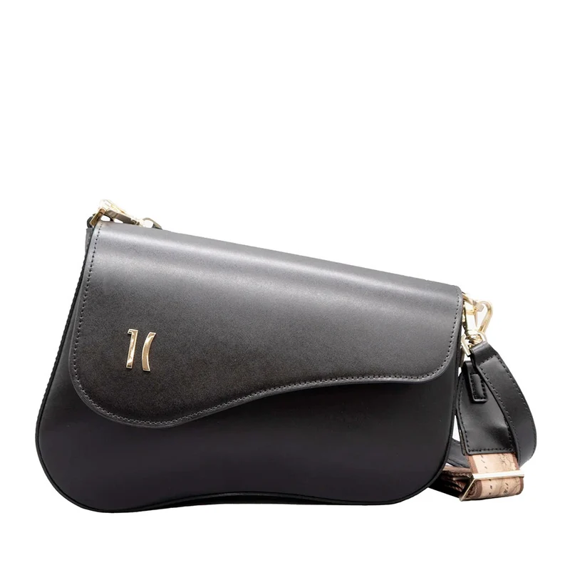 Borsa Donna a Tracolla Sella 1A Classe Alviero Martini linea Winter Lux in Pelle Nera LE03