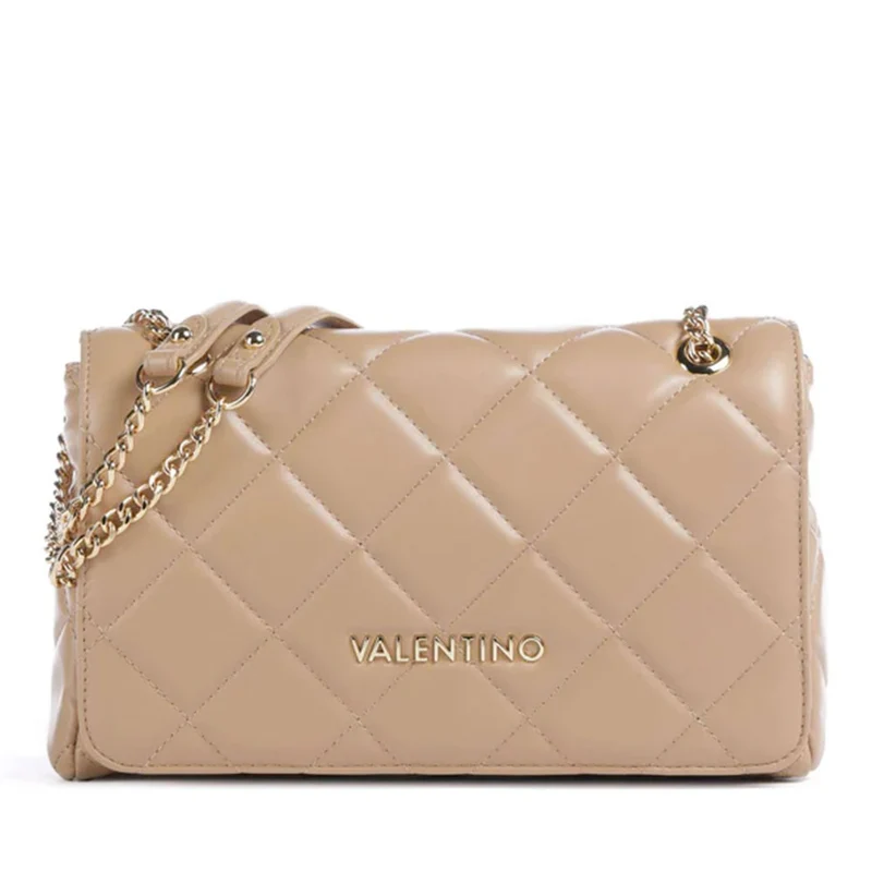 Borsa Donna a Tracolla Media VALENTINO BAGS linea Ocarina Colore Beige - VBS3KK02R