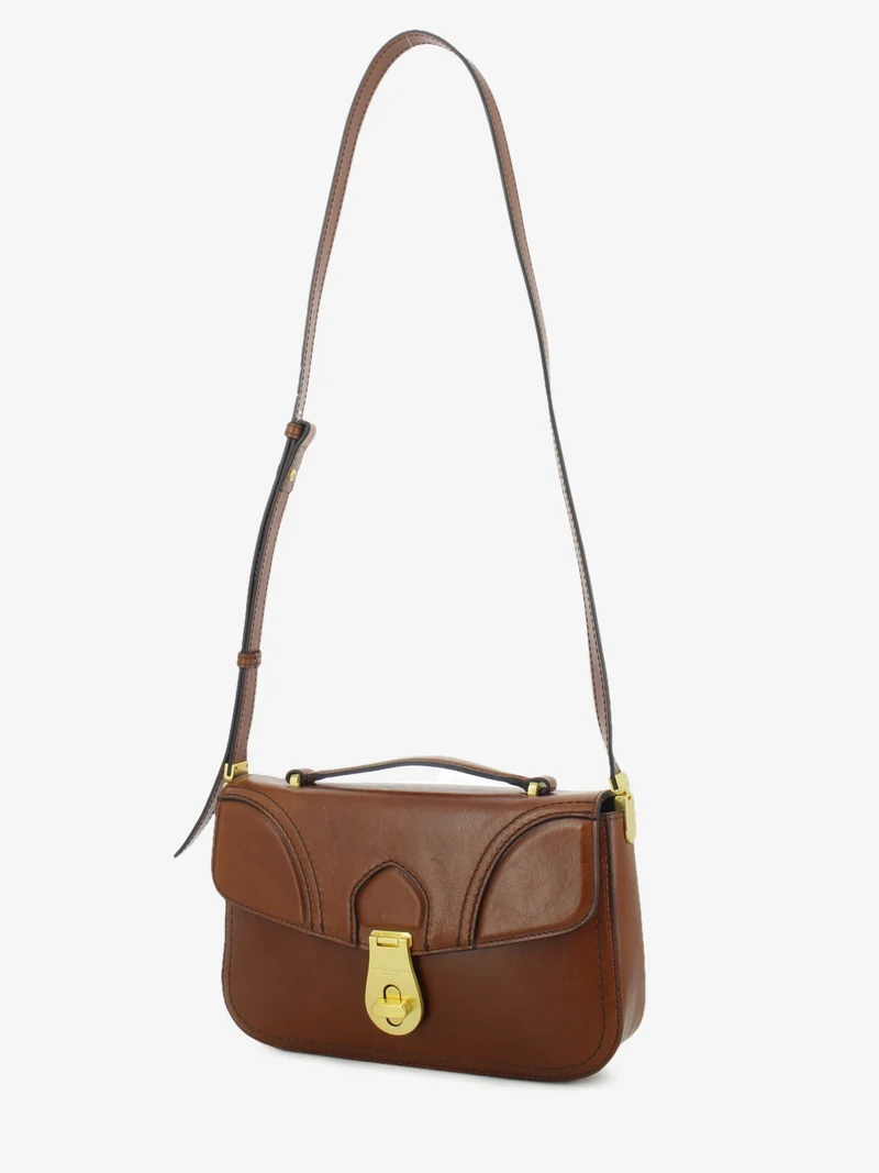 Top handle Mia marrone / oro
