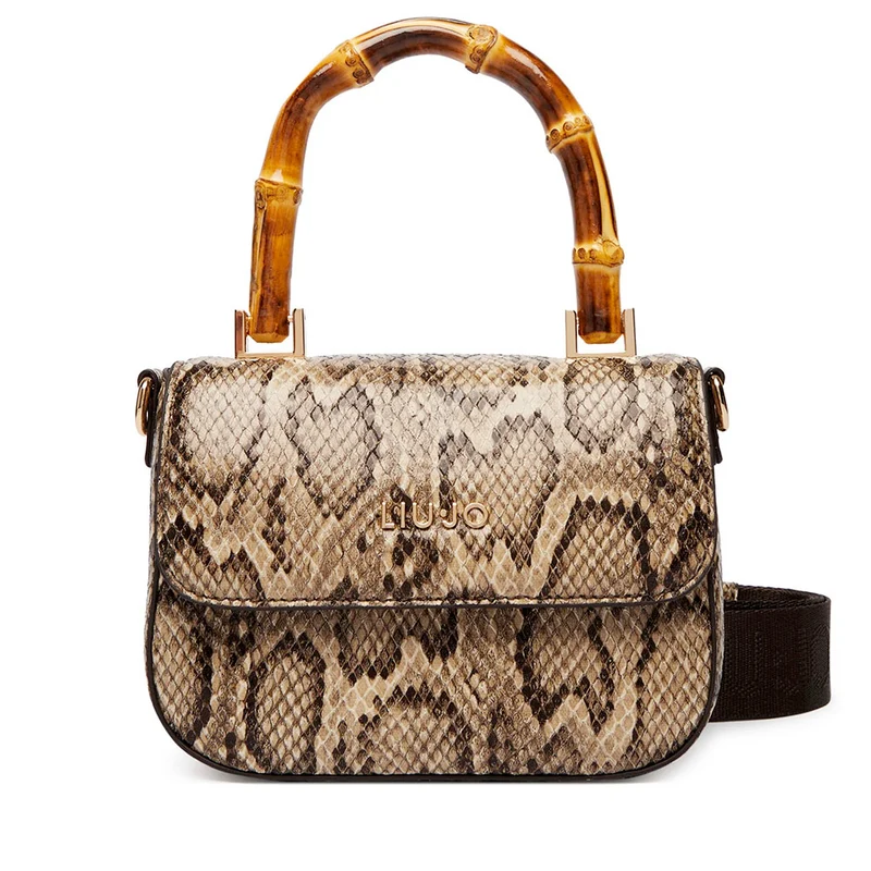 Borsa Donna LIU JO con Manico in Bamboo stampa Pitone
