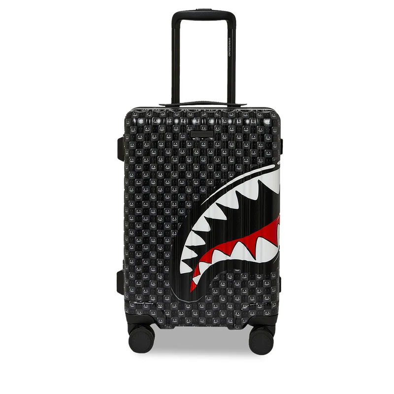 Trolley Cabina Rigido 4 Ruote SPRAYGROUND stampa Sharks in Paris WTF Bubbly Black Check