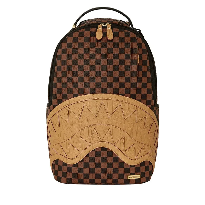 Zaino Unisex SPRAYGROUND stampa Embossed Check Brown
