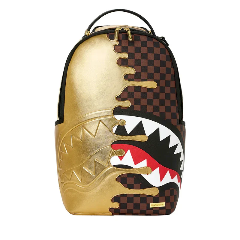Zaino Unisex SPRAYGROUND stampa Sharks in Paris Gold Drip