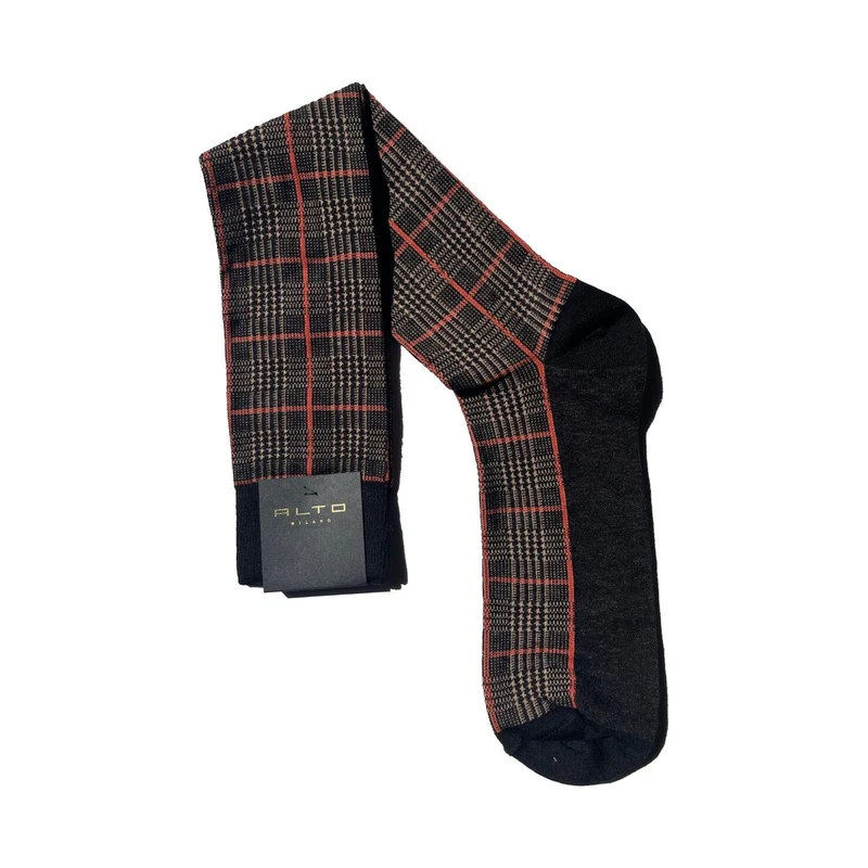 ALTO MILANO - Calzino Lungo - EBANO - Black 021