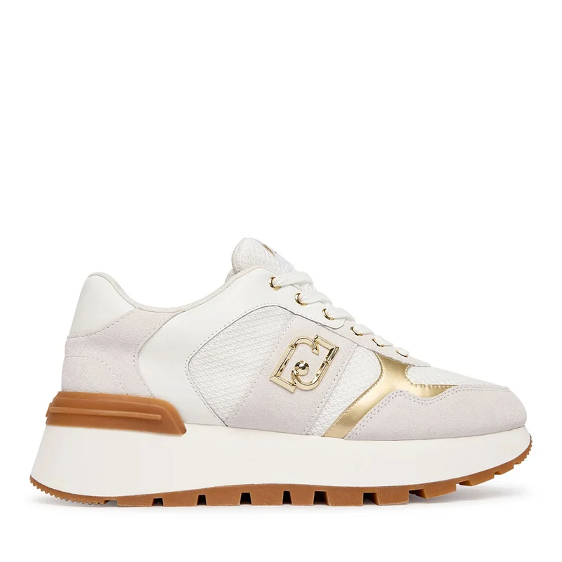Sneakers Platform Donna LIU JO Amazing 43 Bis in Suede e Mesh Bianco