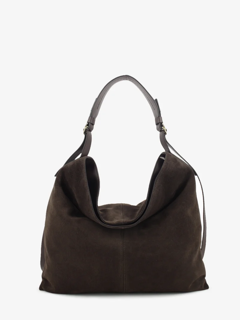 Borsa in camoscio cioccolato