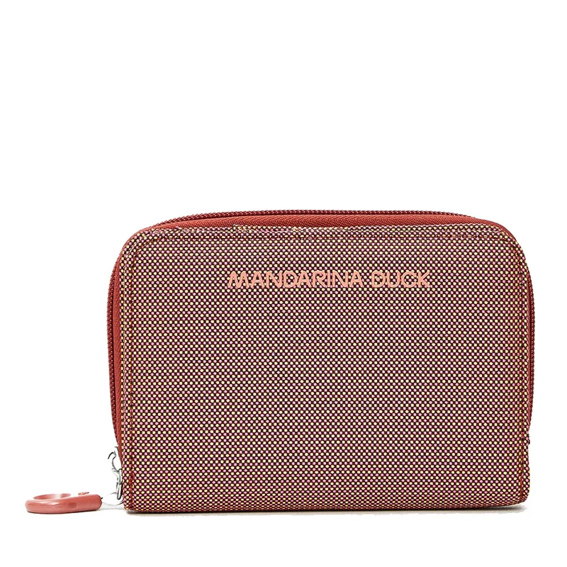 Portafoglio Donna con Bottone MANDARINA DUCK linea MD20 in Tessuto colore Pecan Nut