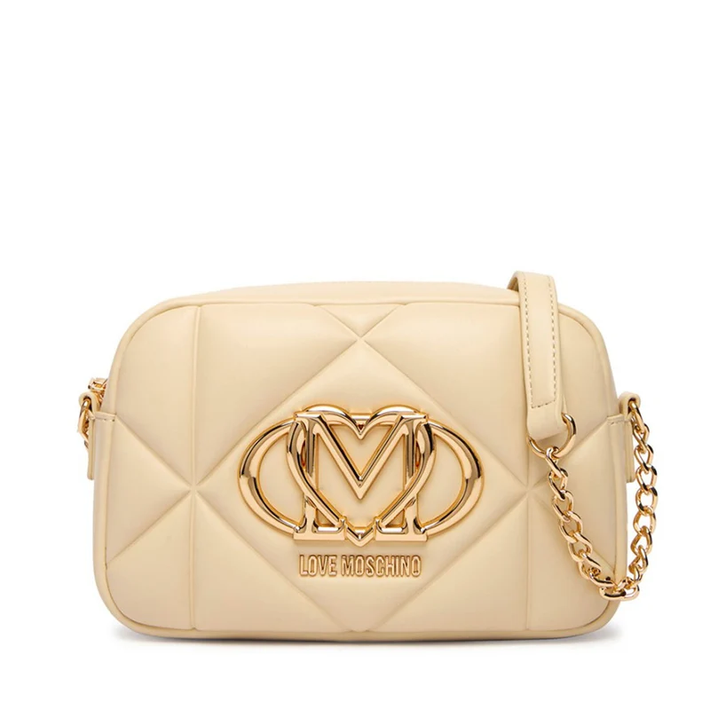 Camera Case Trapuntata LOVE MOSCHINO linea Embossed color Burro
