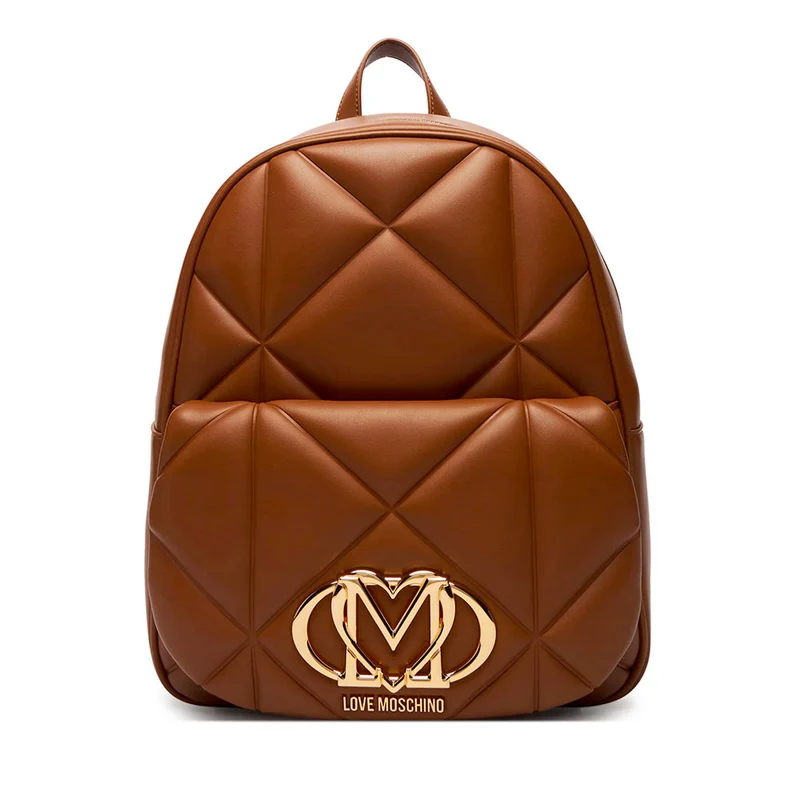 Zaino Donna Trapuntato LOVE MOSCHINO linea Embossed color Cuoio