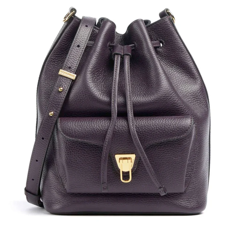 Borsa Donna a Spalla COCCINELLE in Pelle linea Beat Generation Medium Colore Prune