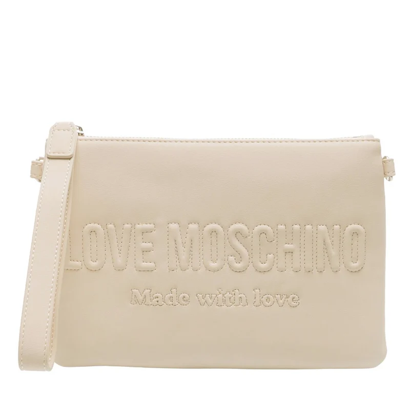 Pochette Donna LOVE MOSCHINO in Ecopelle Avorio