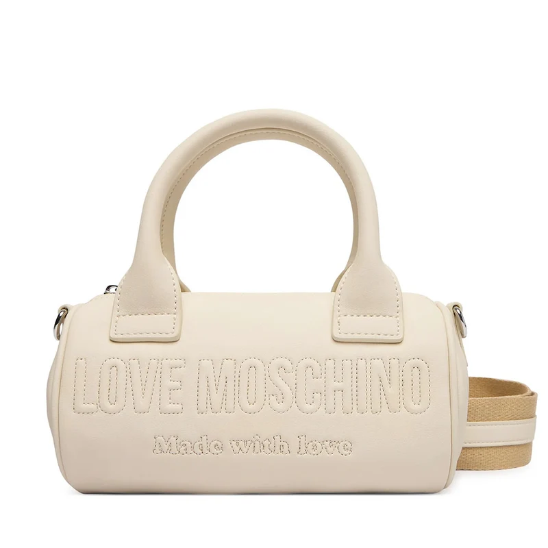 Borsa Donna Bauletto Mini LOVE MOSCHINO in Ecopelle Avorio