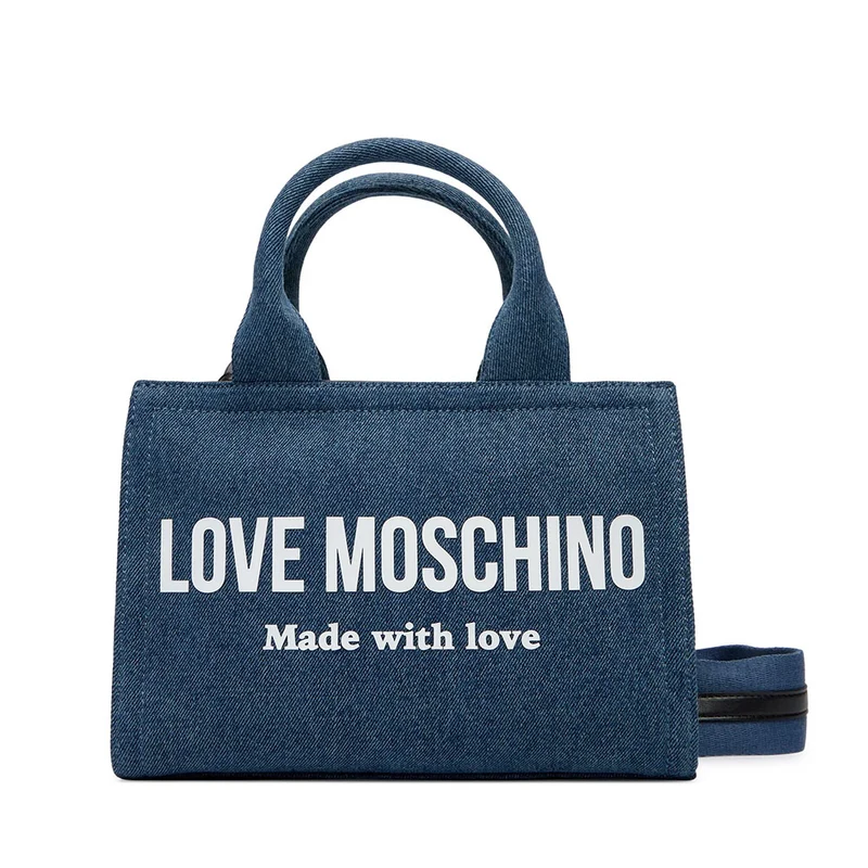 Borsa Donna a Mano LOVE MOSCHINO in Denim Blu