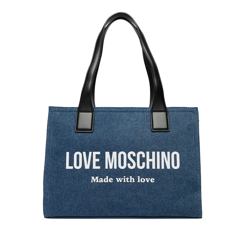 Shopping Bag Donna LOVE MOSCHINO in Denim Blu