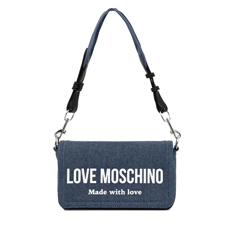 Borsa Donna a Spalla LOVE MOSCHINO in Denim Blu