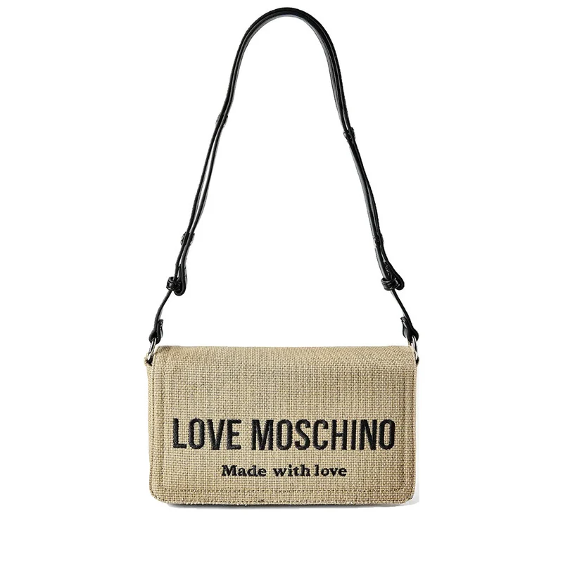 Borsa Donna a Spalla LOVE MOSCHINO in Canvas color Oro