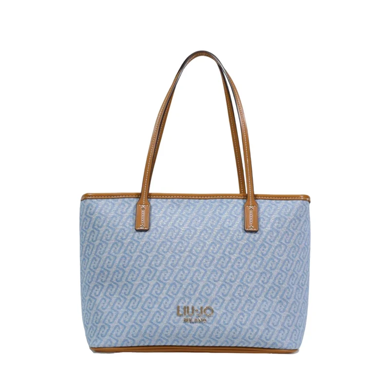 Borsa a spalla Donna in denim jacquard