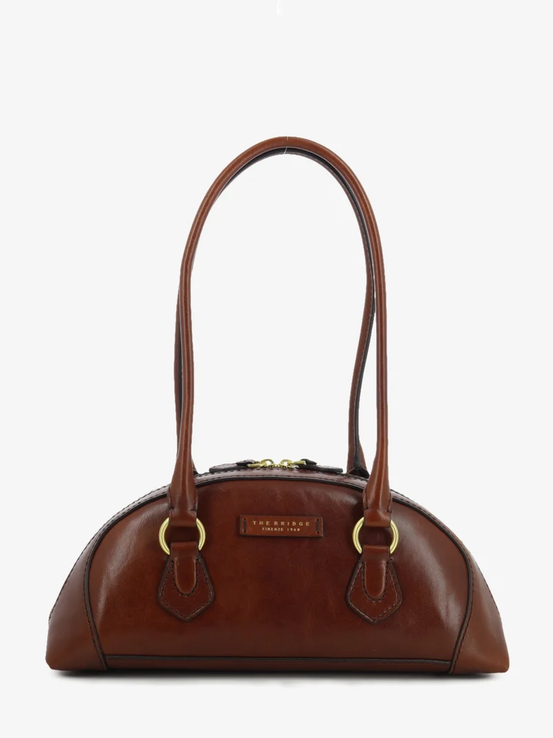 Borsa bowling Magda marrone / oro