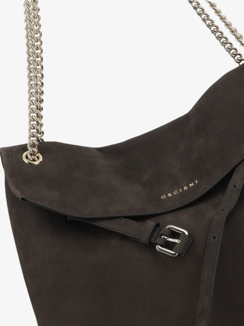 Borsa Venus midi nabuck testa di moro