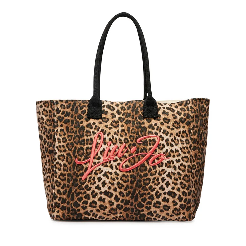 Shopping Bag Donna LIU JO in Tessuto stampa Animalier