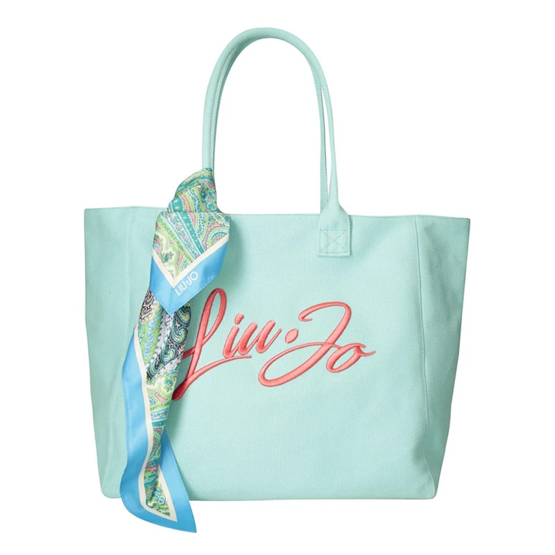 Shopping Bag Donna LIU JO in Tessuto Turchese