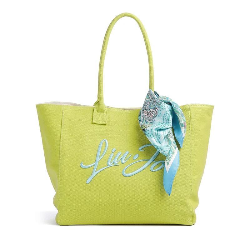 Shopping Bag Donna LIU JO in Tessuto Verde Acido