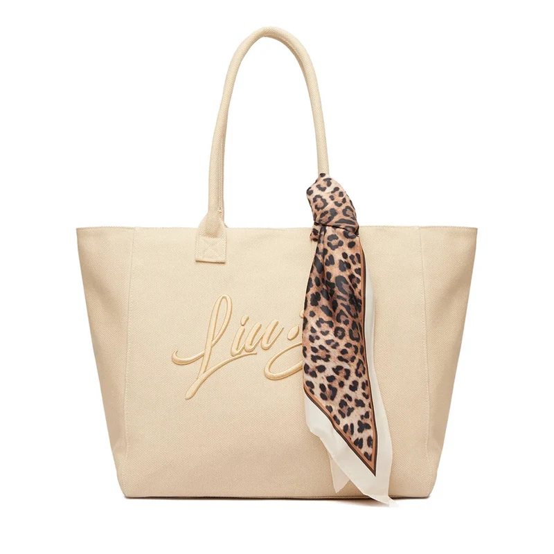 Shopping Bag Donna LIU JO in Tessuto Beige