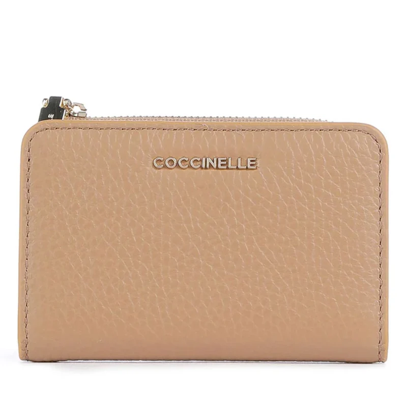Portacarte Mini COCCINELLE in Pelle Linea Metallic Soft colore Skin