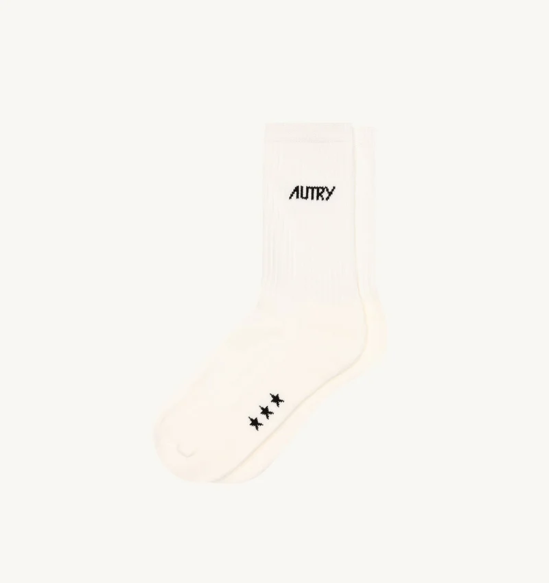AUTRY - SOPU 0550 - Autry Calzino - Avorio logo nero