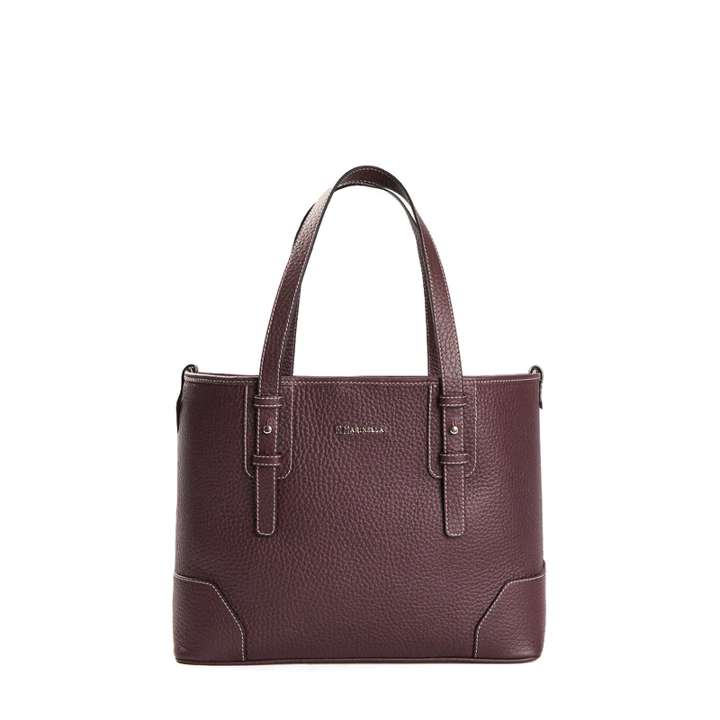 BURGUNDY MIDI TOTE BAG