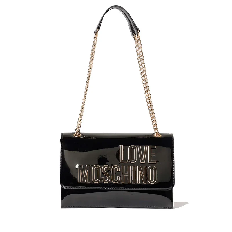 Borsa Donna a Spalla e Tracolla LOVE MOSCHINO in Vernice Nera
