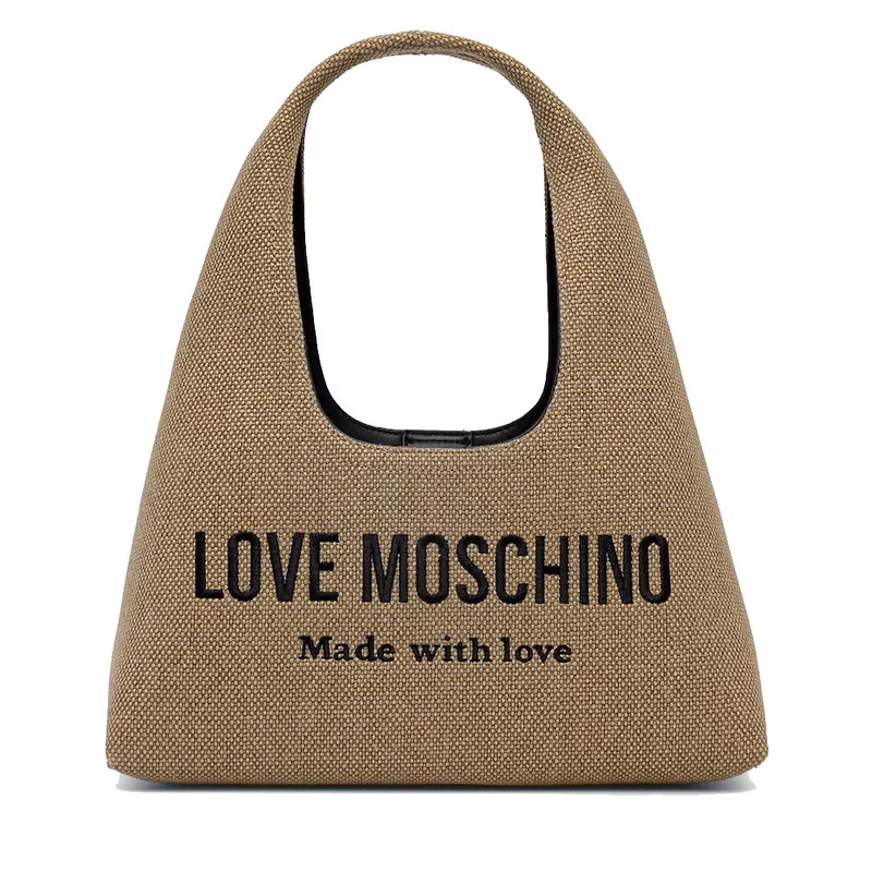 Borsa Donna a Spalla LOVE MOSCHINO in Canvas color Oro