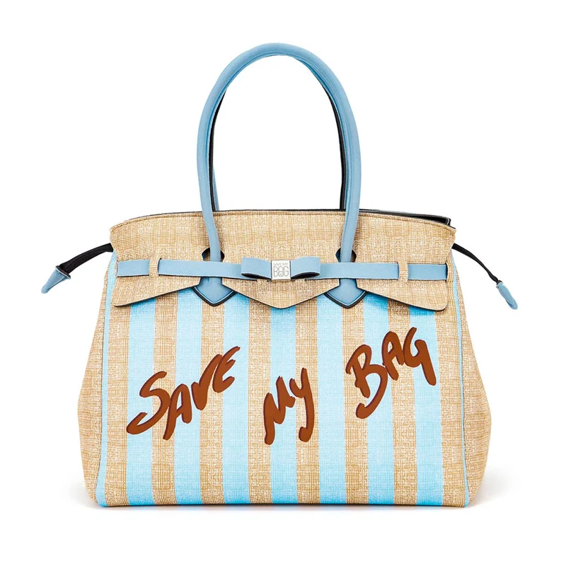 Borsa Donna a Spalla SAVE MY BAG in Lycra linea Miss Misura M Colore Azzurro