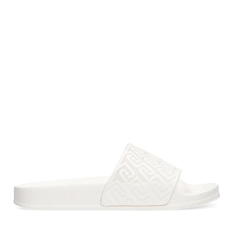Ciabatte Donna LIU JO Kos 21 stampa Monogram in Gomma Bianca