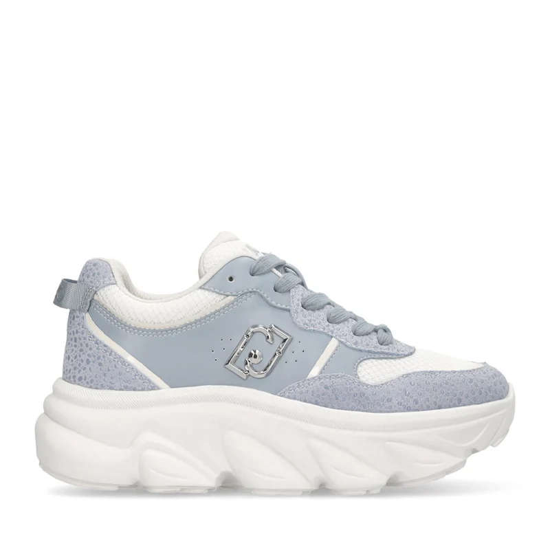 Sneakers Chuncky Donna LIU JO Steffy 01 in Pelle Azzurra