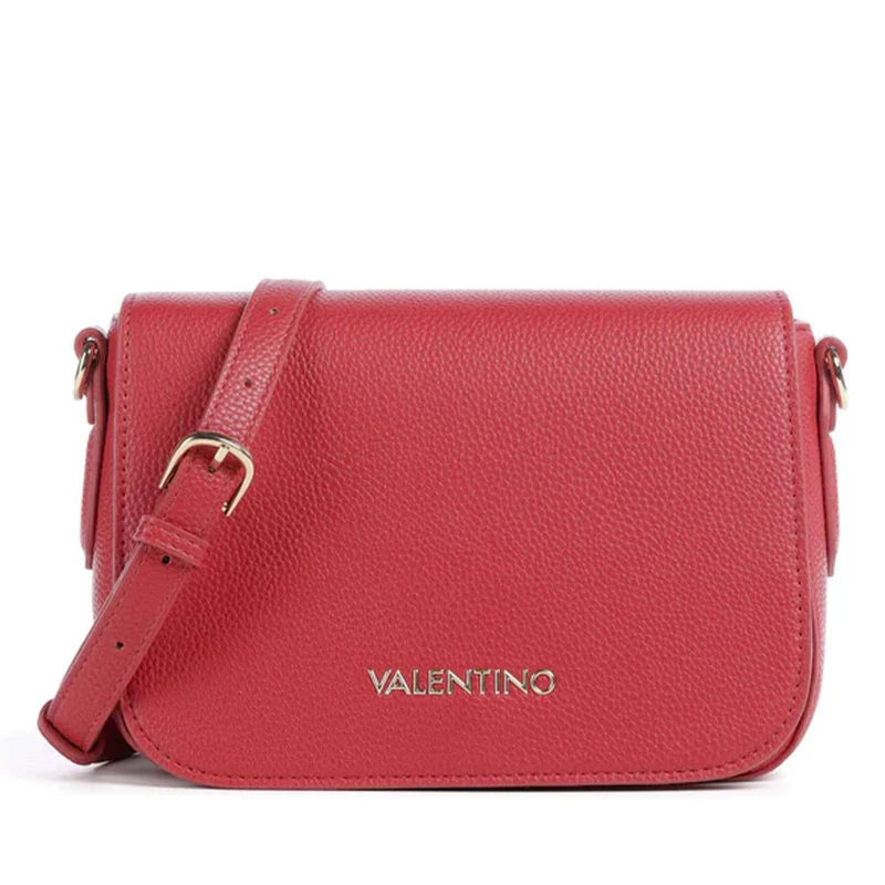 Borsa Donna a Tracolla con Pattina VALENTINO BAGS linea Brixton Colore Rubino