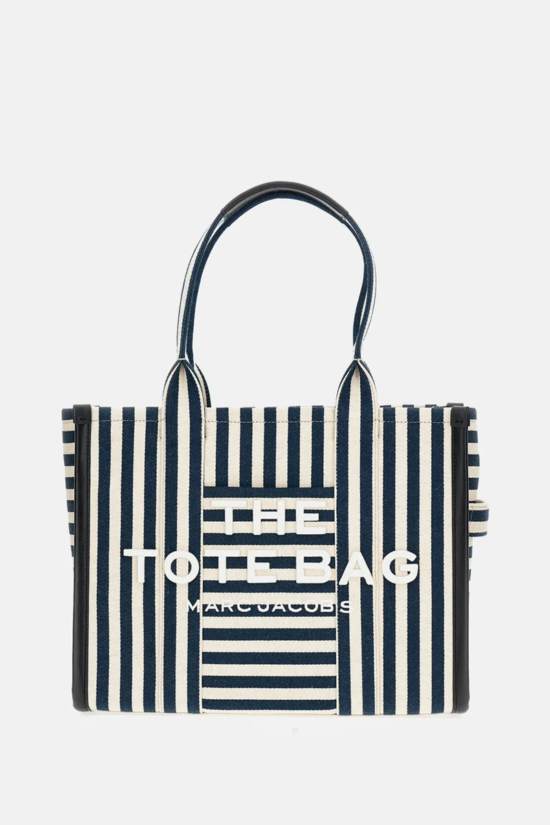 THE STRIPE CANVAS LARGE TOTE BAG