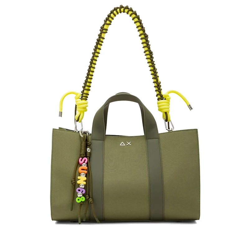 Shopping Bag SUN68 linea Midi Bag Everyday colore Militare Scuro