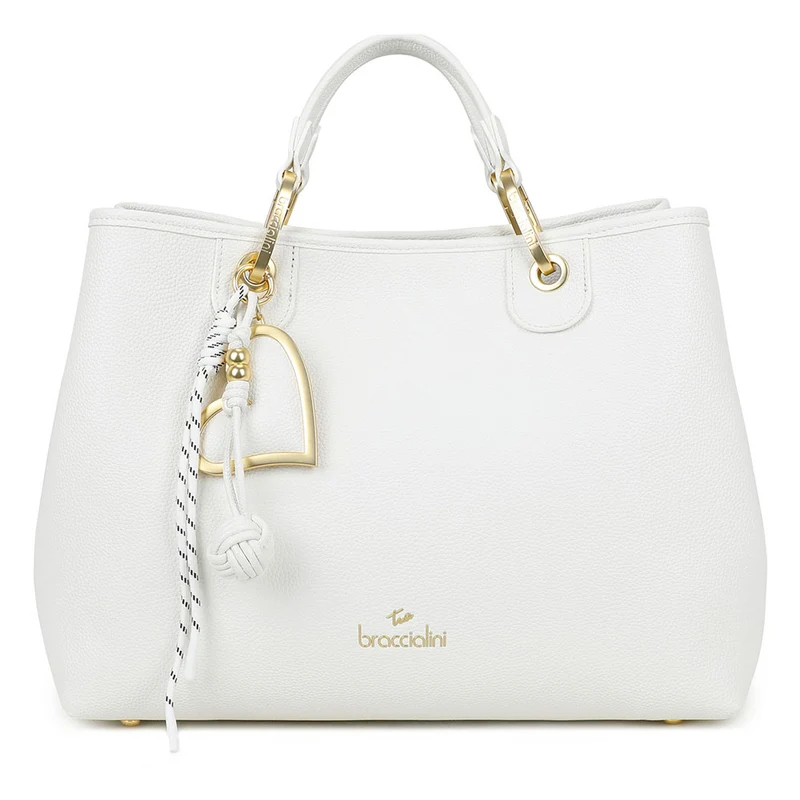 Borsa Donna a Mano Large BRACCIALINI linea Beth Bianco