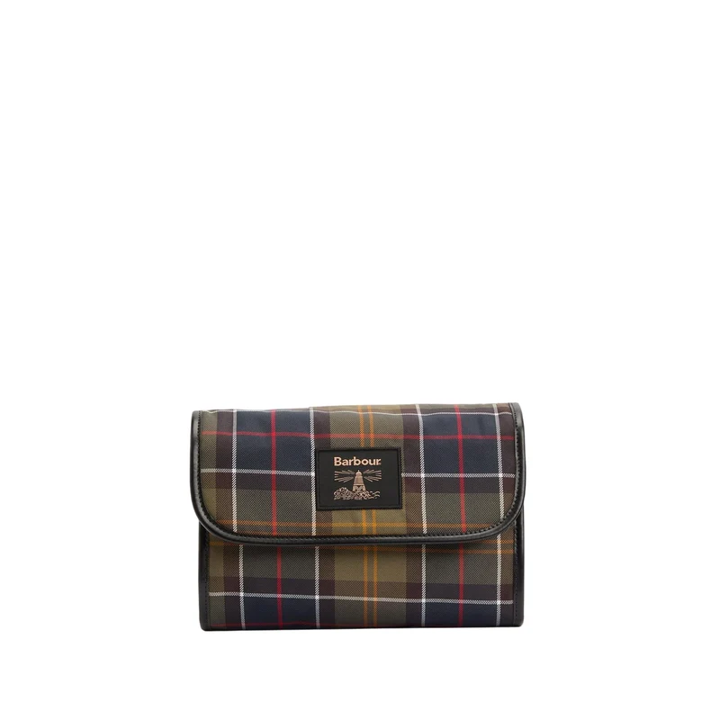 Beauty Case Uomo Tartan in canvas