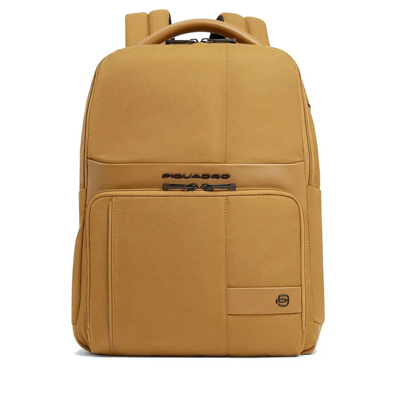 Zaino PIQUADRO porta Pc 14" in Tessuto e Pelle Colore Giallo Linea Wollem - CA6238W129