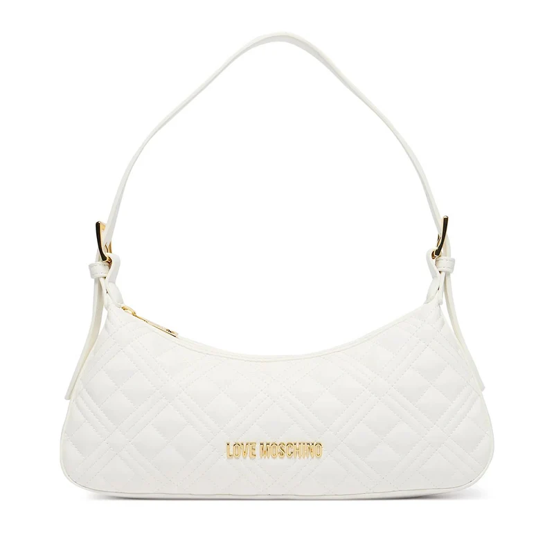 Borsa Donna a Spalla LOVE MOSCHINO in Ecopelle Trapuntata Bianca