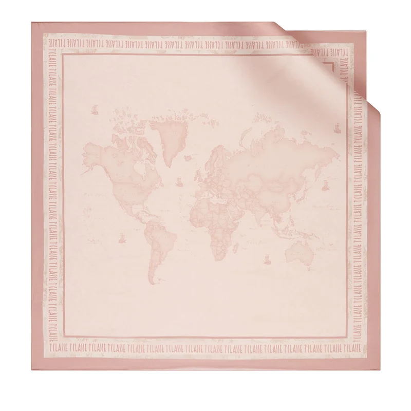 Foulard 90 x 90 cm 1A Classe Alviero Martini linea Logo Cornice Nocciola F132