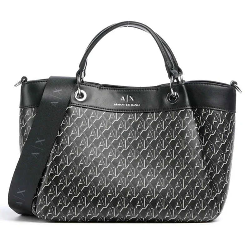 Borsa Donna a Mano con Tracolla ARMANI EXCHANGE colore Nero - Nero Linea Wave